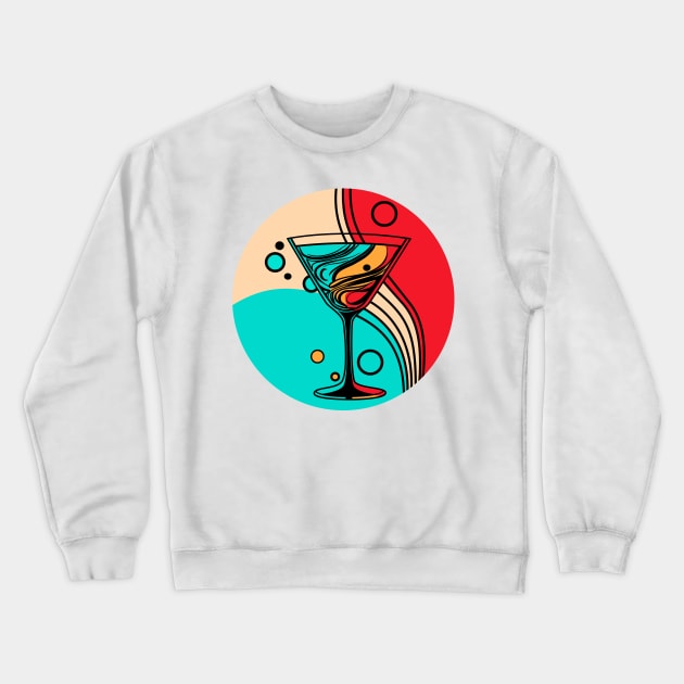 Martini glass with cocktail Crewneck Sweatshirt by Maria Zavoychinskiy 